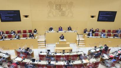 Bild: Karl-Josef Hildenbrand/dpa/Archivbild
Eine Plenarsitzung im bayerischen Landtag.