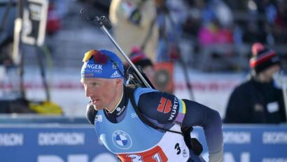 Bild: Vesa Moilanen/Lehtikuva/dpa
Die deutsche Staffel um Erik Lesser landete in Kontiolahti auf Platz vier.