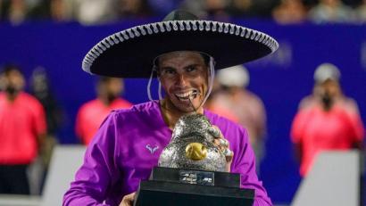 Bild: Eduardo Verdugo/AP/dpa
Holte sich seinen 91. Titel auf der Tour: Rafael Nadal.