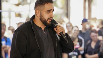 Bild: RTL/Stefan Gregorowius/exb
Majid Al Awaqleh aus Weiden tritt am Samstag in der letzten Casting-Folge für die RTL-Show "Deutschland sucht den Superstar" auf.