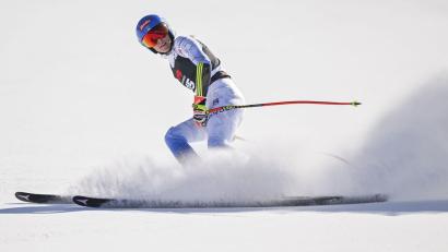 Bild: Gian Ehrenzeller/KEYSTONE/dpa
Meldete sich nach Olympia zurück: Mikaela Shiffrin aus den USA.