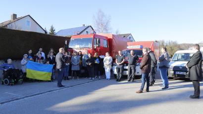 Archivbild: mfh
An einem Hilfstransport, der am 10. März in Sulzbach-Rosenberg nach Polen aufbrach, war auch die Feuerwehr beteiligt.