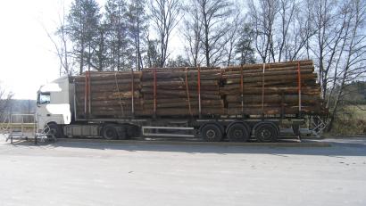 Bild: Polizeiinspektion Tirschenreuth/exb
Das Bild zeigt den völlig überladenen Sattelzug mit etwa 55 Tonnen.