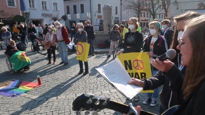 Bild: Kunz
"Fridays-for-Future"-Aktivisten riefen am Freitagnachmittag nach langer Pause zum Klimastreik auf.
