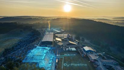Archivbild: Siemens AG/exb
Das Bild ist eine Visualisierung der Siemens AG von der Wasserstofferzeugungs-Anlage im Wunsiedler Energiepark. Davon könnte die Gemeinde Brand profitieren, wenn sie sich am Projekt "Zukunftsenergie Nordostbayern" beteiligt.