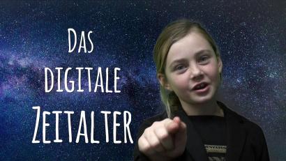 Bild: Egid Spies
Fiona erklärt den Zuschauern, dass sie anhand der folgenden Szenen überprüfen könnten, ob sie schon im digitalen Zeitalter angekommen sind - ein Szenenbild aus dem prämierten Film der AG Video Rieden.