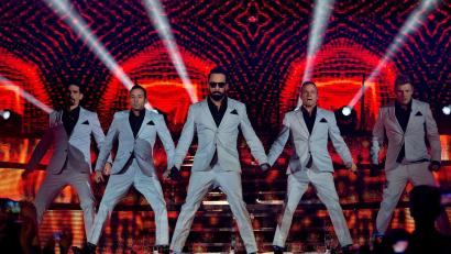 Archivbild: Sven Hoppe
Die Backstreet Boys auf der Bühne (von links): Kevin Richardson, Howie Dorough, A. J. McLean, Brian Littrell und Nick Carter.
