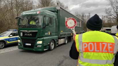 Bild: wes
Kontrollstation in Ulrichsberg Nord an der A6.