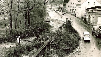 Bild: Richard Heider
Die letzten Bäume sind gefällt, im Hintergrund wächst schon der neue, vierspurige Amberger Altstadtring heran. Unser Foto entstand Anfang der 1970er-Jahre und zeigt eine Szenerie, die es schon lange nicht mehr gibt.