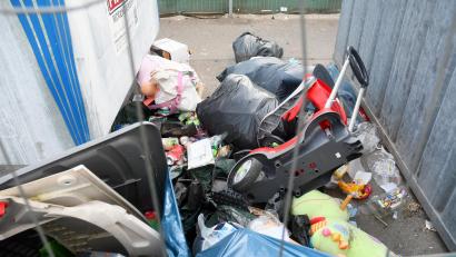 Bild: Gabi Schönberger
So sah der Containerplatz Hammerweg am Dienstag aus.