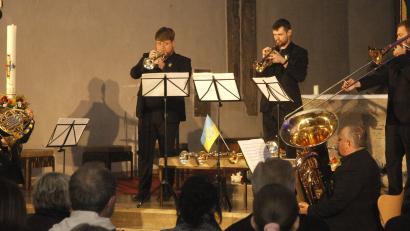 Bild: Hirsch
Das Bläserensemble „KYIV BRASS" gastierte zu einem Benefizkonzert in der Schwandorfer Jakobskirche.