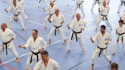 Bild: dob
Vohenstraußer Karateka während einer Kata.