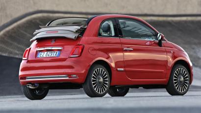 Bild: Fiat/dpa
Keck am Heck: Mit Faltdach kommt beim Fiat 500 Cabriogefühl auf.