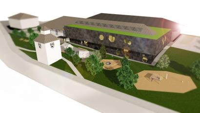 Bild: Blockhelden/ exb
Im März 2020 stellten die Blockhelden zum ersten Mal die Pläne für das Schlachthof-Areal vor. Die Boulderhalle sollte eine Mischung aus Alt- und Neubau sein. Jetzt ist das Gelände soweit hergerichtet, dass mit dem Bau begonnen werden könnte. Der Turm, damals noch Teil des Planes, konnte aus statischen Gründen doch nicht erhalten werden.