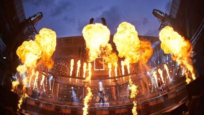 Bild: Jens Koch/dpa
Rammstein tritt in Leipzig auf.