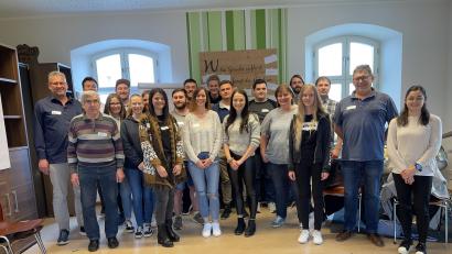 Bild: Daniela Juraske/exb
Die Blaskapelle Teunz traf sich zum Workshop "Zukunftswerkstatt" im Probenraum.