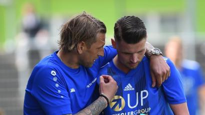 Bild: A. Schwarzmeier
Trainer Andreas Scheler (links) und Stürmer Josef Rodler vom Bayernliga-Aufsteiger SpVgg SV Weiden dürfen sich in der neuen Saison auf sechs Oberpfalz-Derbys freuen.