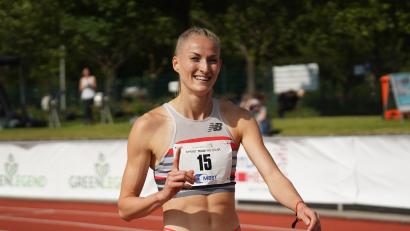 Archivbild: Gladys Chai von der Laage
Corinna Schwab kann strahlen: In Wetzlar (Bild) glänzte sie über 200 Meter, in Kladno in Tschechien über 400 Meter.