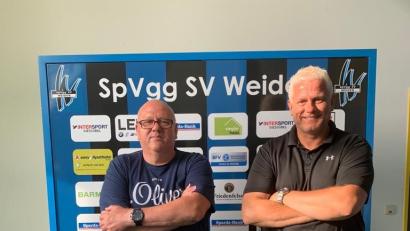 Bild: Nachtigall
Rüdiger Fuhrmann (links) ist neuer Trainer bei der SpVgg SV Weiden, Rüdiger Hügel ist ab sofort Sportlicher Leiter.