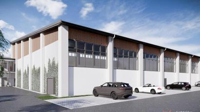 Bild: Architekturbüro Schultes/exb
Die Computeranimation des Architekturbüros Schultes zeigt die künftige Mehrfachsporthalle in Unterköblitz.