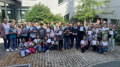 Bild: Gabriele Stock/exb
Die Känguru-Gruppe der Grundschule Mitterteich.