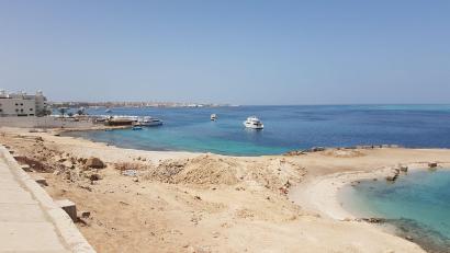 Bild: Marcel Lauck/ dpa
Der Badestrand in Hurghada im April 2020.