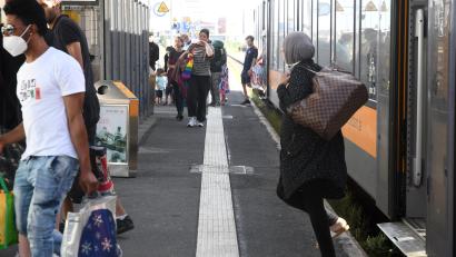 Bild: Sebald, Lisa [ald]
Mit der Maske im Zug. Kein Spaß