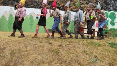 Bild: adj
Auch bei den Proben hatten die Laienschauspieler des Basalttheater ihren Spass.