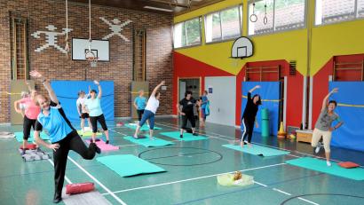 Bild: akp
Freude an Bewegung steht im Vordergrund, wenn sich die Torturis treffen, wie hier in der Turnhalle der Grundschule Teunz.