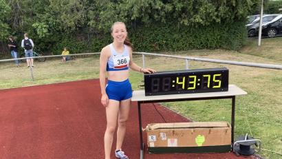 Bild: Schißlbauer/exb
Lea Rittner lief über die 300 Meter persönliche Bestleistung.