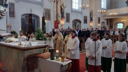 Bild: Wolfgang Plonner/exb
In der Pfarrkirche St. Laurentius feierte Georg Frank seine Priesterweihe vor fast genau 50 Jahren.