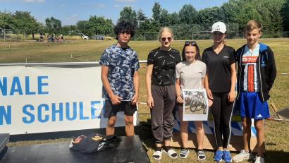 Bild: Ramon Gomez-Islinger/exb
Das Mixed-Team im Mountainbiken der Lobkowitz-Realschule