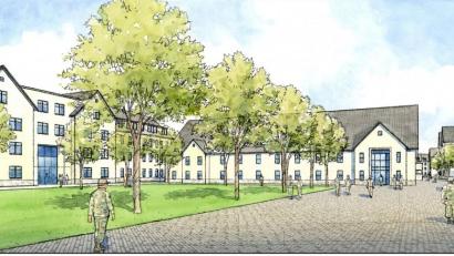 Bild: US-Armee
Die Skizze zeigt, wie der "Campus" der US-Armee in Grafenwöhr aussehen soll.