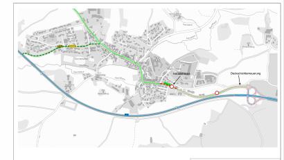 Bild: Staatliches Bauamt Amberg-Sulzbach/exb
Diese Umleitung müssen Verkehrsteilnehmer ab Montag bis Mitte September bei Michelfeld fahren.
