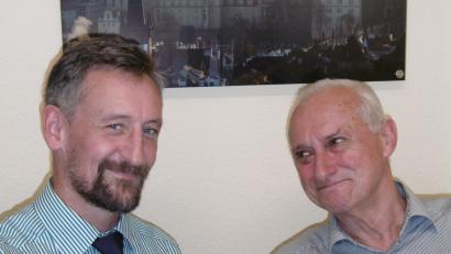 Bild: mma
Hans Kistler (links) und Graham Buckland sind voller Vorfreude auf die musikalische Kooperation.