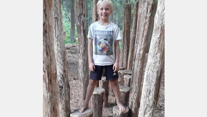 Bild: gis
Ein bisschen sportlich sollte man für den Barfußpfad schon sein.