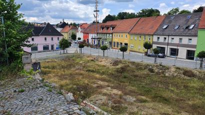 Bild: Lowak
Inzwischen wächst auf dem Gelände mitten in der Stadt allerlei Grünzeug. Die Pläne für den Bau eines neuen Hotels sind zwar immer noch aktuell, doch wann genau sie umgesetzt werden können, steht nicht fest.