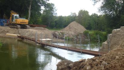 Bild: mad
Der Behelfssteg ist nur für die Bauarbeiter gedacht.