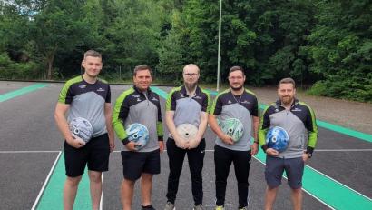 Bild: SSV Wernberg-Köblitz/exb
Tom Unger, Christoph Hagn, Fabian Kosub, Milot Korcaj und Johannes Ponnath (von links) freuen sich über den geschafften Aufstieg.