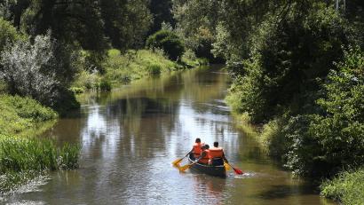 Symbolbild: Petra Hartl
Eine Kanu-Tour auf dem Regen zwischen Blaibacher See und Chamerau ist derzeit im Landkreis Cham nicht erlaubt.