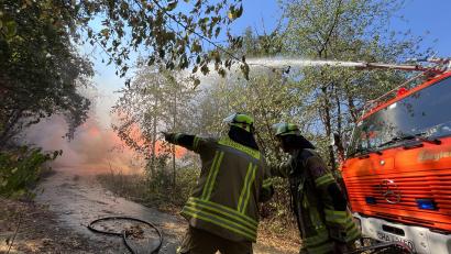 Bild: Kreisbrandinspektion Cham
Nahe Hinzing bei Cham brannte am Freitag ein Waldstück.