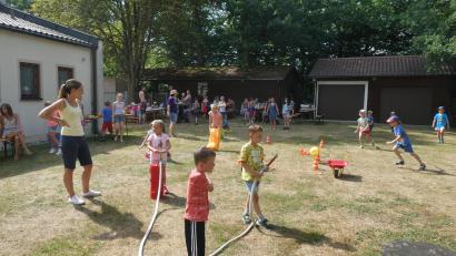 Bild: Michaela Schlosser/exb
Viel Spaß hatten die Kinder beim Spielenachmittag in Wernberg-Köblitz.