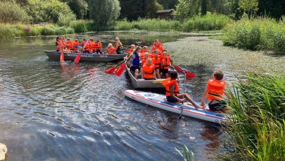 Bild: Maria Honig/exb
Start ins Ferienprogramm mit der Wasserwacht Vilseck.