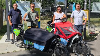Bild: Stadt Marktredwitz/exb
Info-Besuch der Marktgemeinde Cadolzburg: Von links Steffen Moosbrugger, Lukas Kratzer, Silvia Dießl und Christopher Thieser.