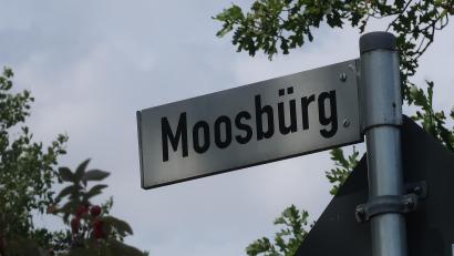 Bild: Kunz
Ein Straßentaferl gibt es für das 900 Jahre alte Moosbürg, aber kein eigenes Ortsschild.