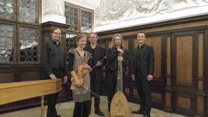 Bild: Peter Krause/Bildrechte Michael Kämmle bzw. Ensemble Sanspareil/exb 
Zum Ensemble Sanspareil gehören (von links) Ralf Waldner, Livia Wiersich, Michael Kämmle, Stefan Haas (er fehlt beim Konzert in Sulzbach-Rosenberg) und Manuel Krauß.