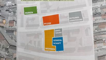 Bild: Architekturbüro Rösch/exb
Das Nutzungskonzept für das „Quartier Badergasse“ laut der Machbarkeitsstudie des Architekturbüros Rösch.