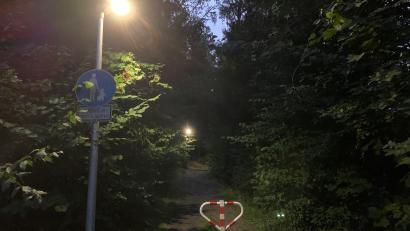 Bild: Gabi Schönberger
Beleuchtet ist der stadtnahe Felixwald romantisch, ohne Lichter aber unheimlich. Deshalb sollen die Straßenlaternen dort demnächst erst ab 22 Uhr ausgehen.