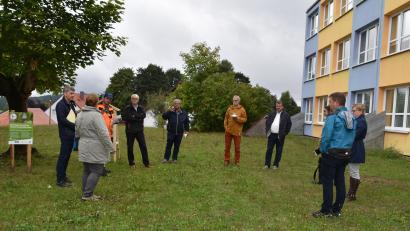 Bild: Stadt Schönsee/exb
Bei der Schule in Schönsee soll eine Blühwiese entstehen, um die sich dann die Schüler kümmern dürfen.