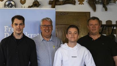Bild: FDP/exb
Die Kandidaten der FDP (von links): Fabian Bischof, Jens Rohn, Christoph Feuerer und Reinhard Holzki.